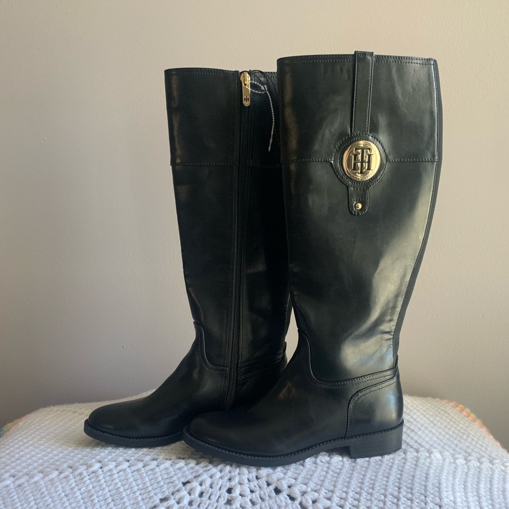 Black Leather Riding Boots